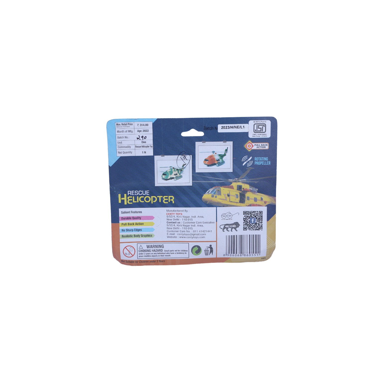 Rescue Helicopter Toy