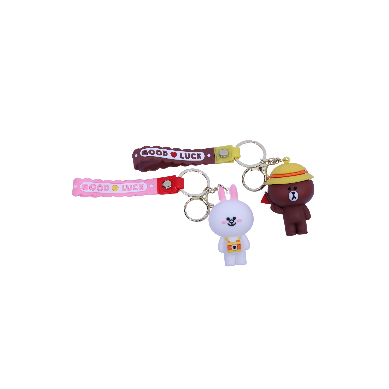 Cute Cartoon Character Keychains 2PCS (RANDOM DESIGNS AND COLORS )