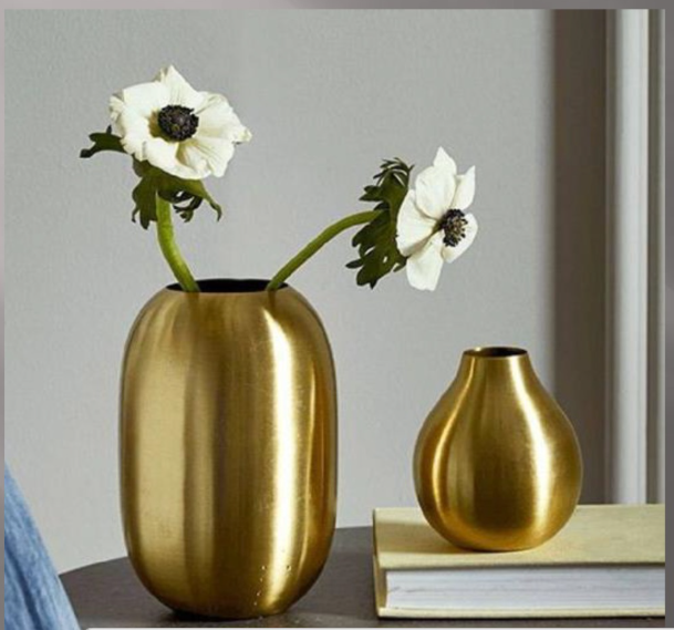Elegant Brass Vase Set
