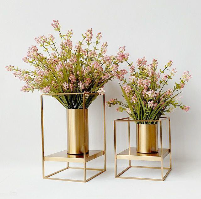 Modern Gold Flower Vase Set
