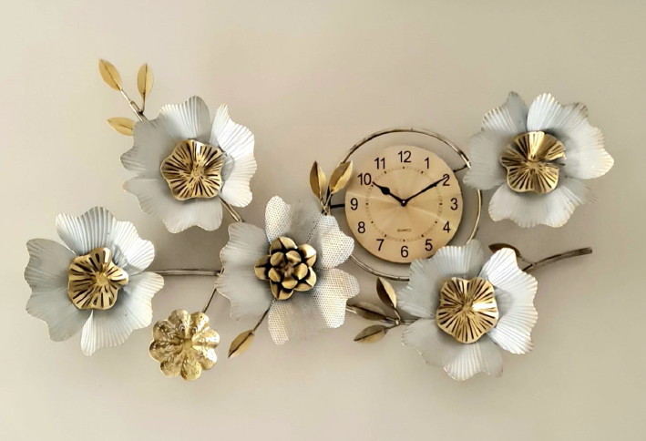 Elegant Floral Wall Clock