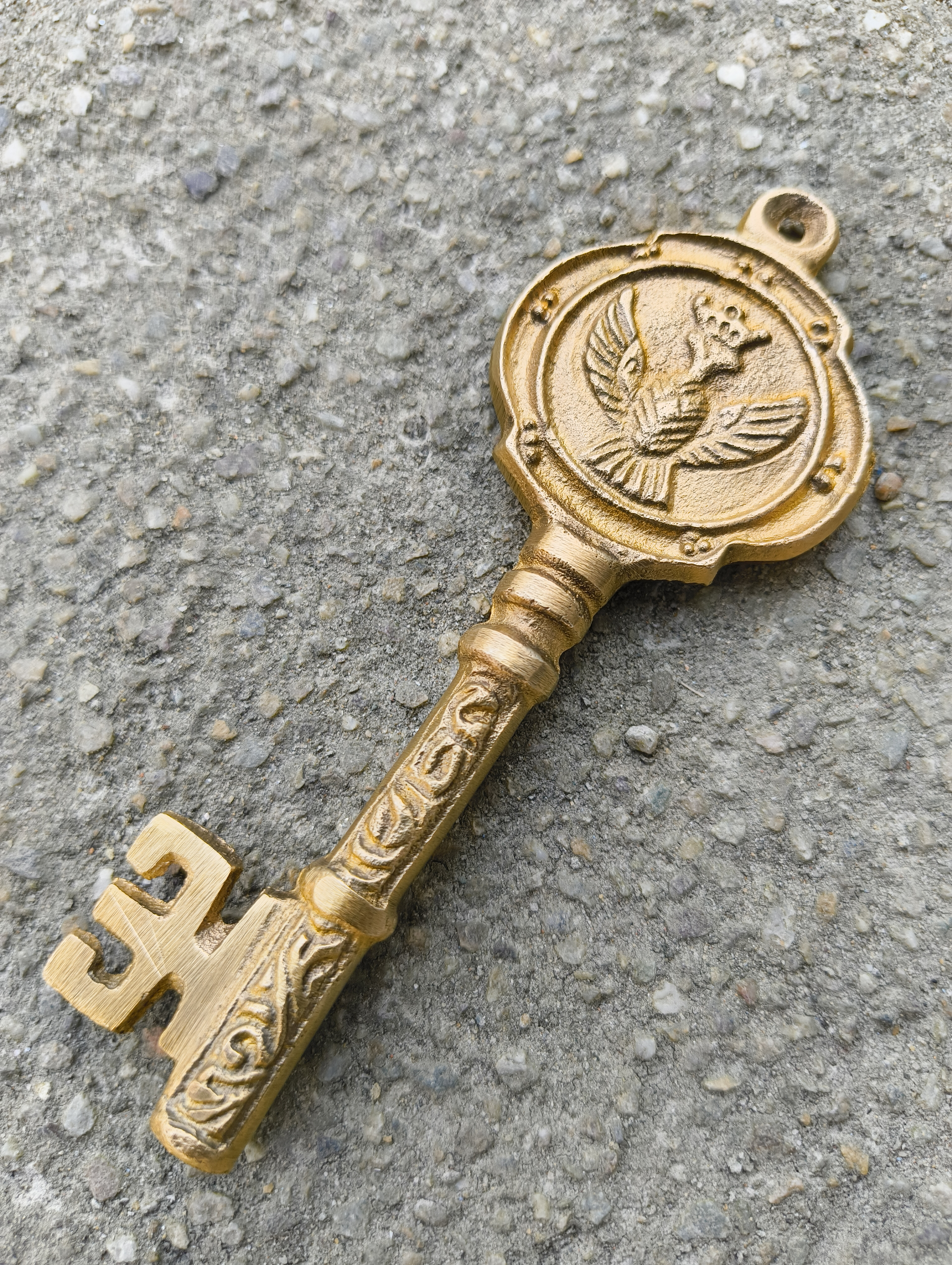 Antique Brass Key Showpiece (Set of 2) | Vintage Decor Collectible for Home & Office | Unique Gift Item