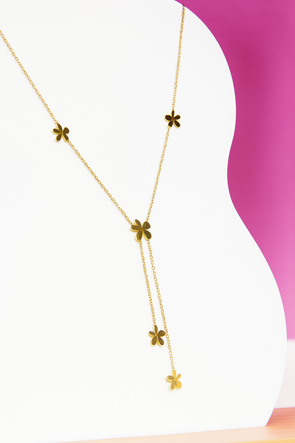Anti-Tarnish Flower Necklace for Girls & Women| Waterproof Gold-Plated Stainless Steel Necklace