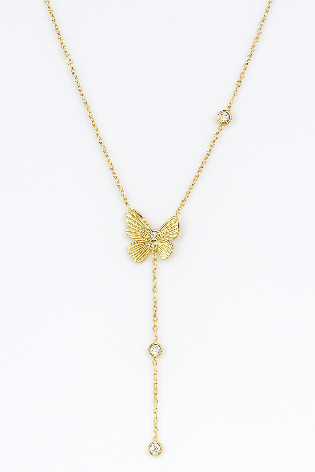 Gold Butterfly Pendant Necklace