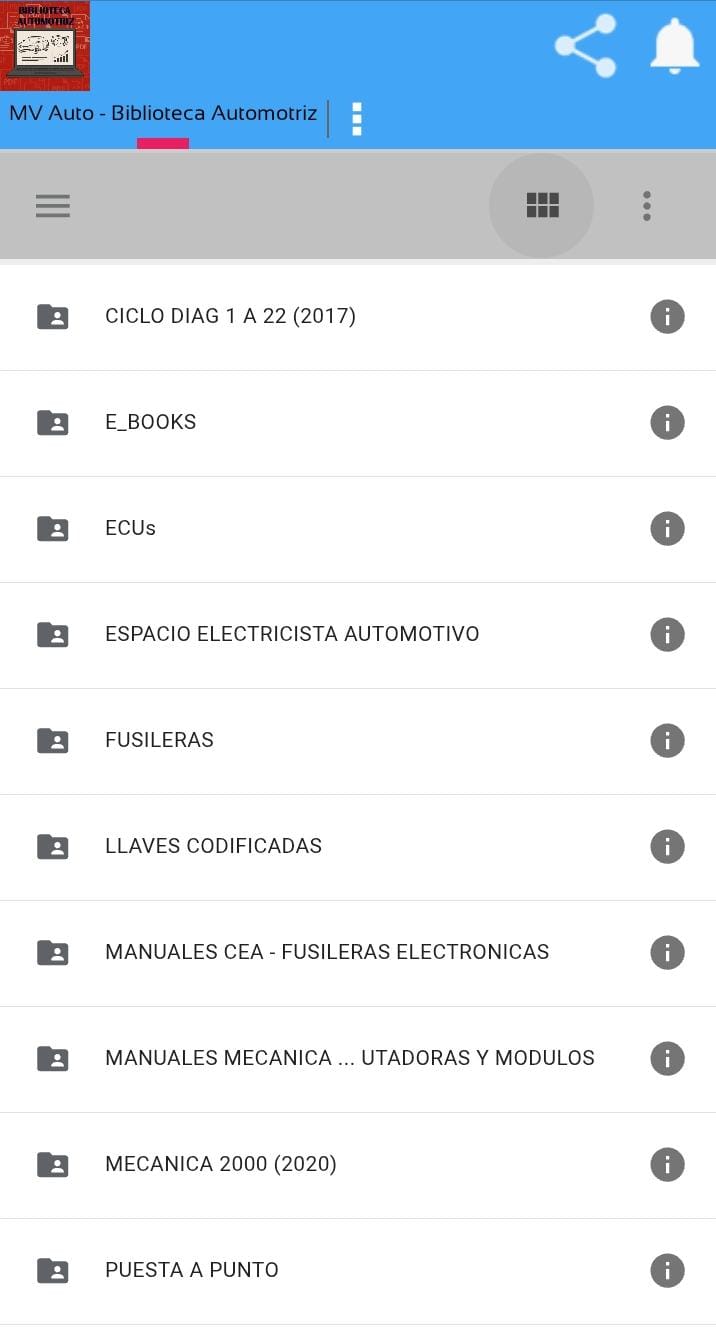 MV AUTO - Biblioteca Automotriz (App Celular)