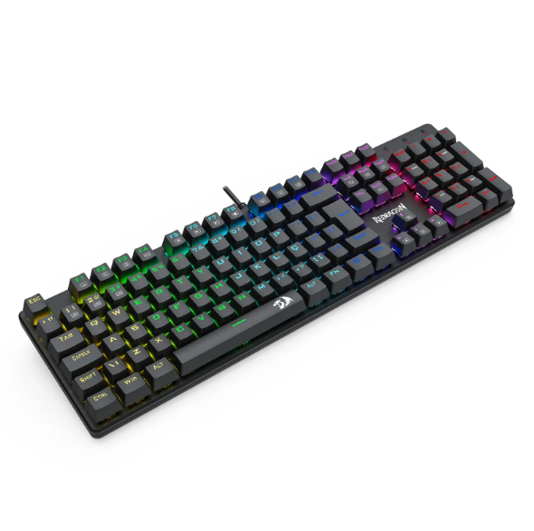 Teclado Mecânico Gamer Redragon Sindri Rainbow, ABNT2 – Preto