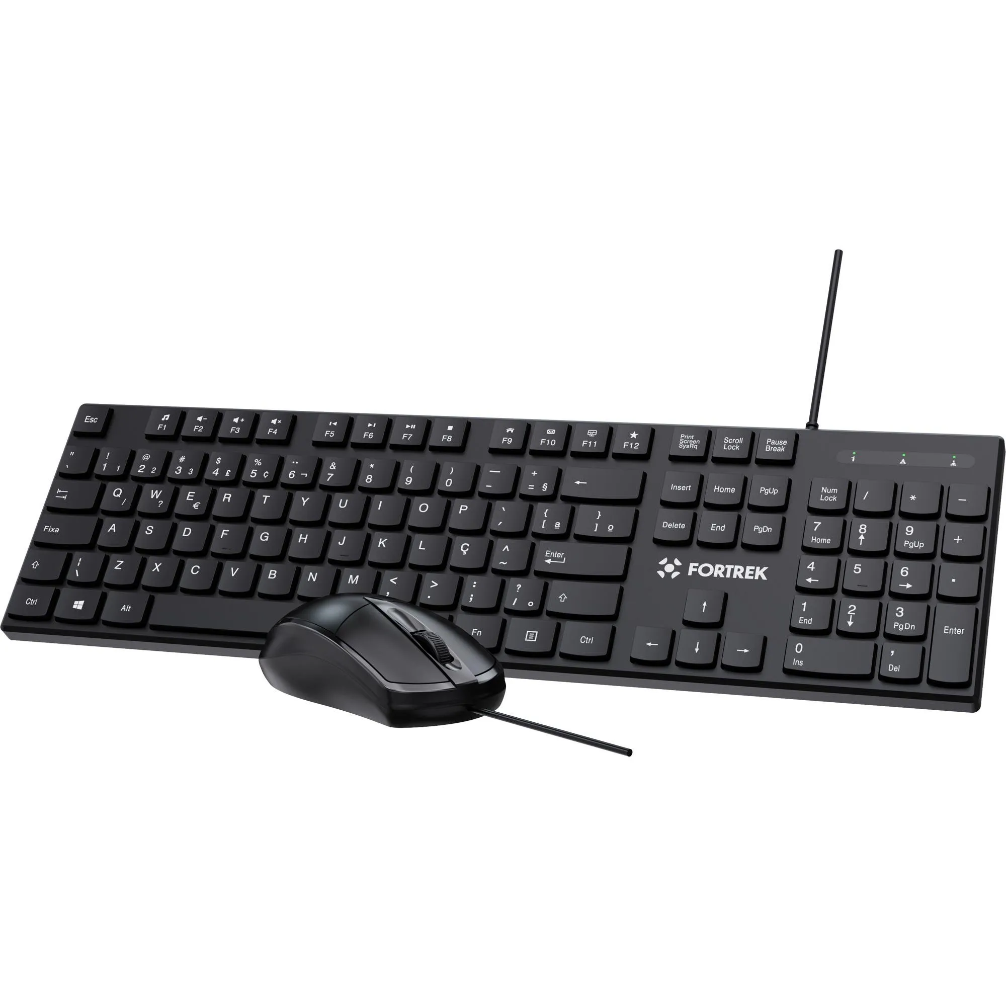 Kit mouse e teclado Fortrek C13 office USB ABNT2