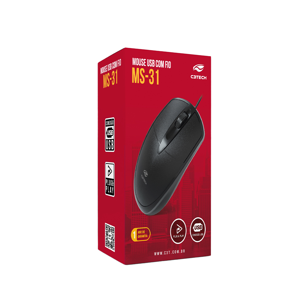 Mouse USB com fio MS-31