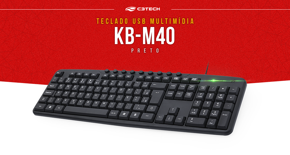 Teclado USB Multimídia KB-M40