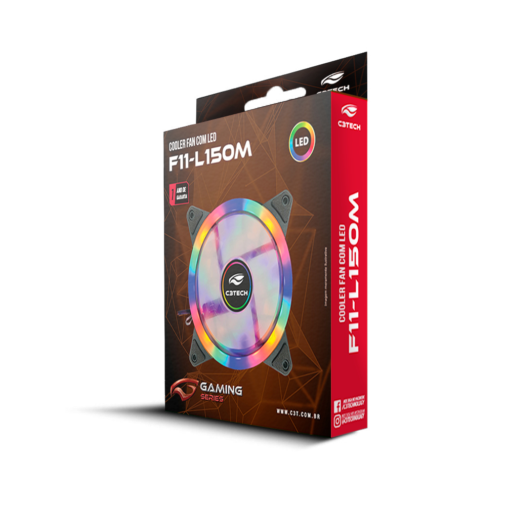 Cooler Fan com LED F11-L150M - C3tech