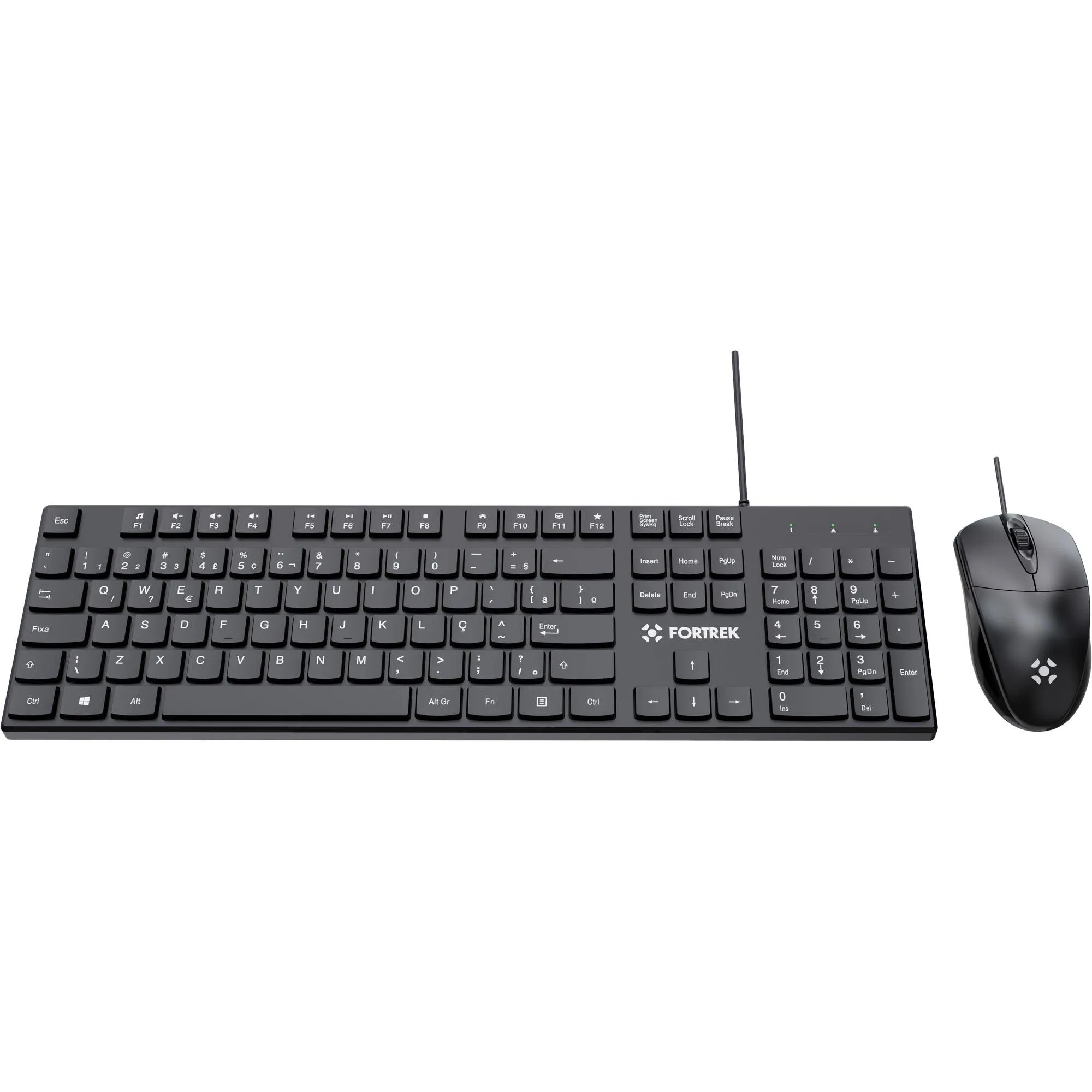 Kit mouse e teclado Fortrek C13 office USB ABNT2 