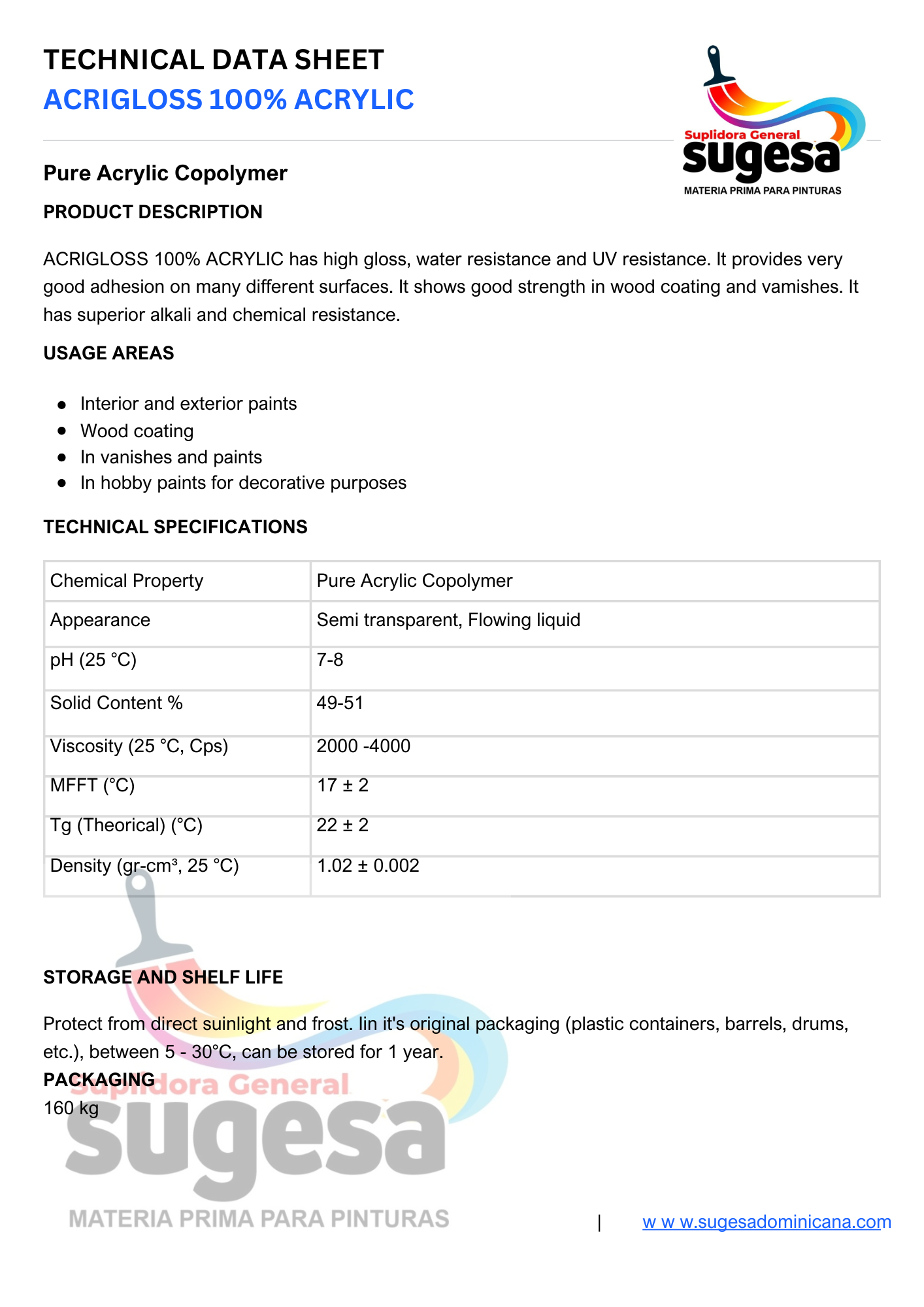 ACRIGLOSS 100% ACRILICA - RESINA