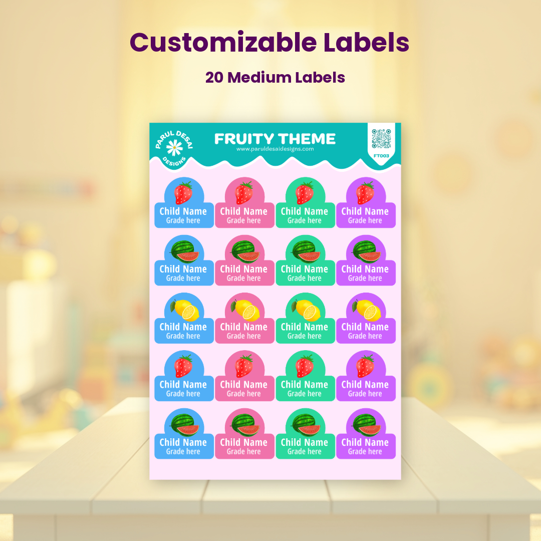 20 Personalised Labels – Medium