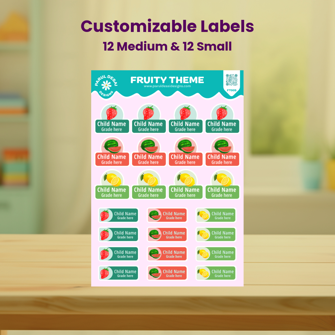 24 Personalised Labels – Medium and Small