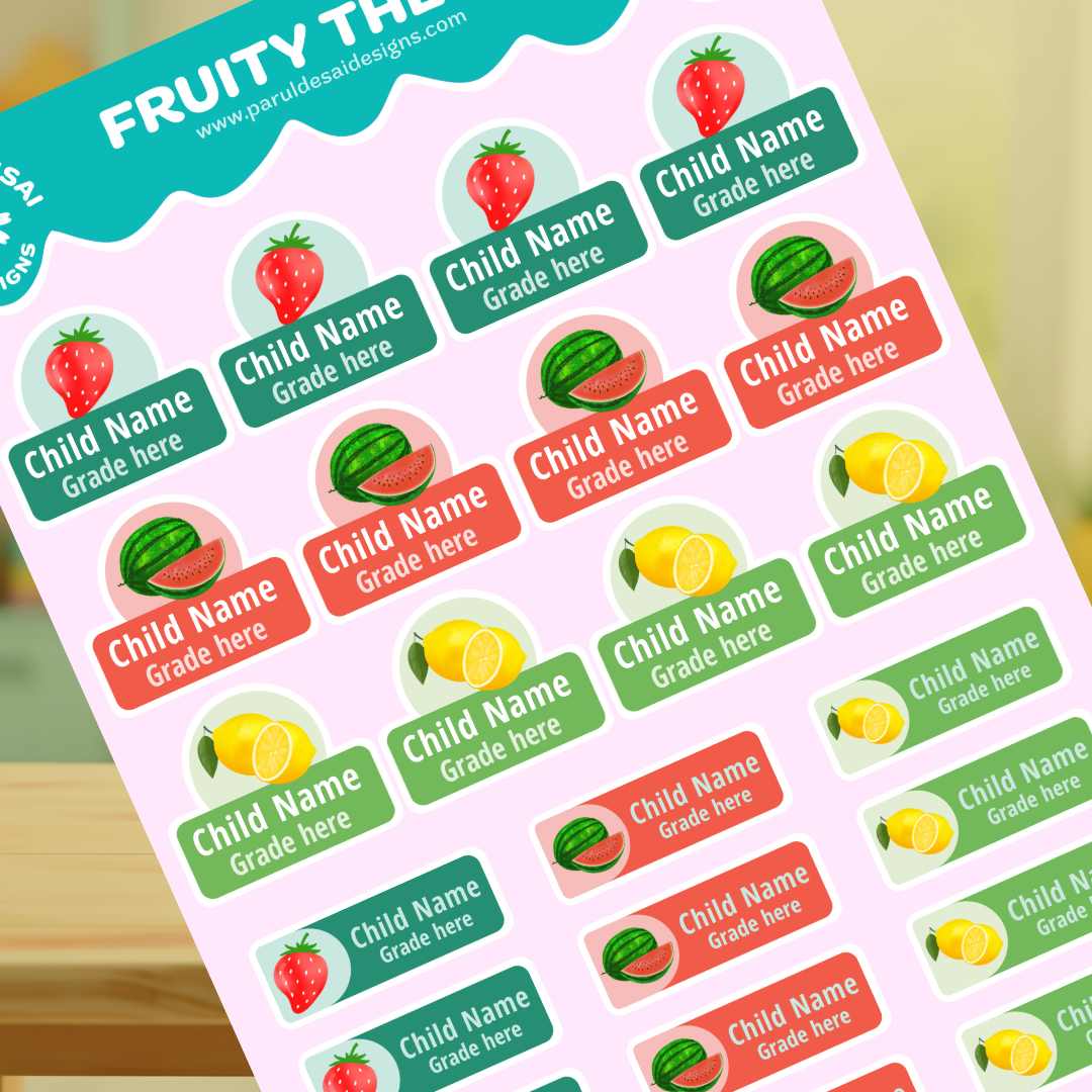 24 Personalised Labels – Medium and Small