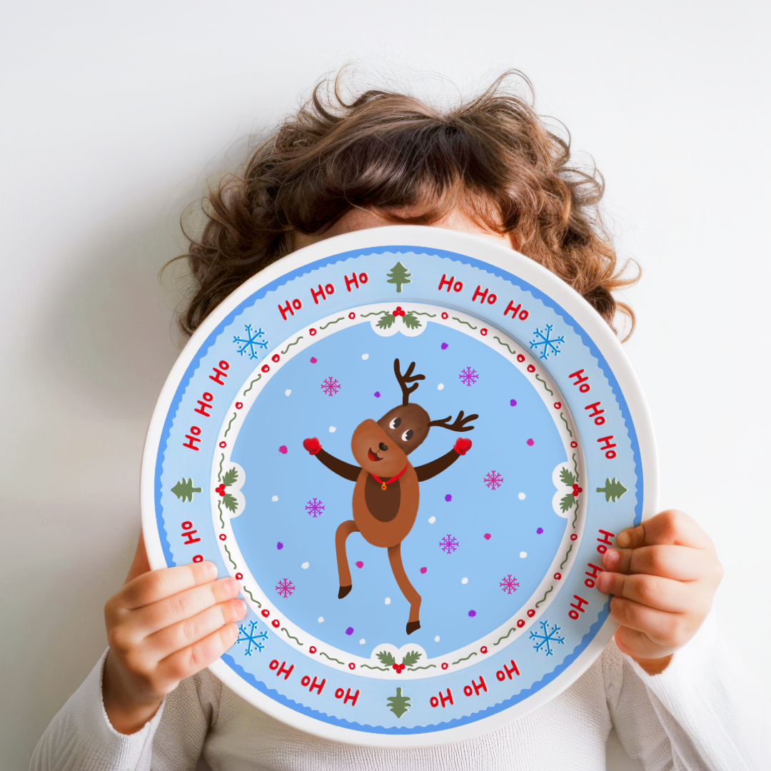 Christmas Reindeer Plate Design – Instant PNG Digital Download