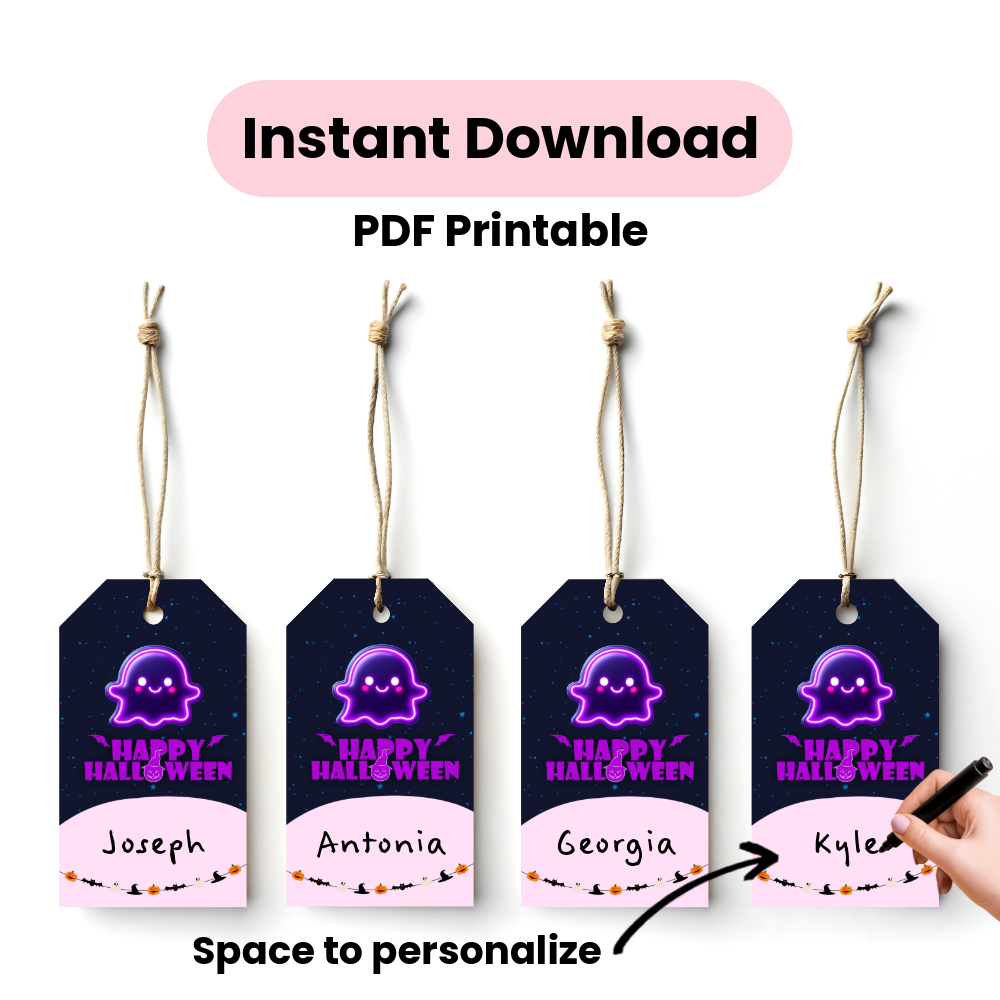 Halloween Gift Tags Printable - Digital Download