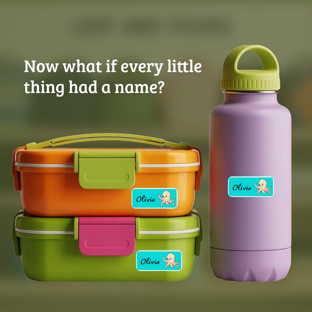 Octopus Name Labels – Printable Sticker Sheets for Kids