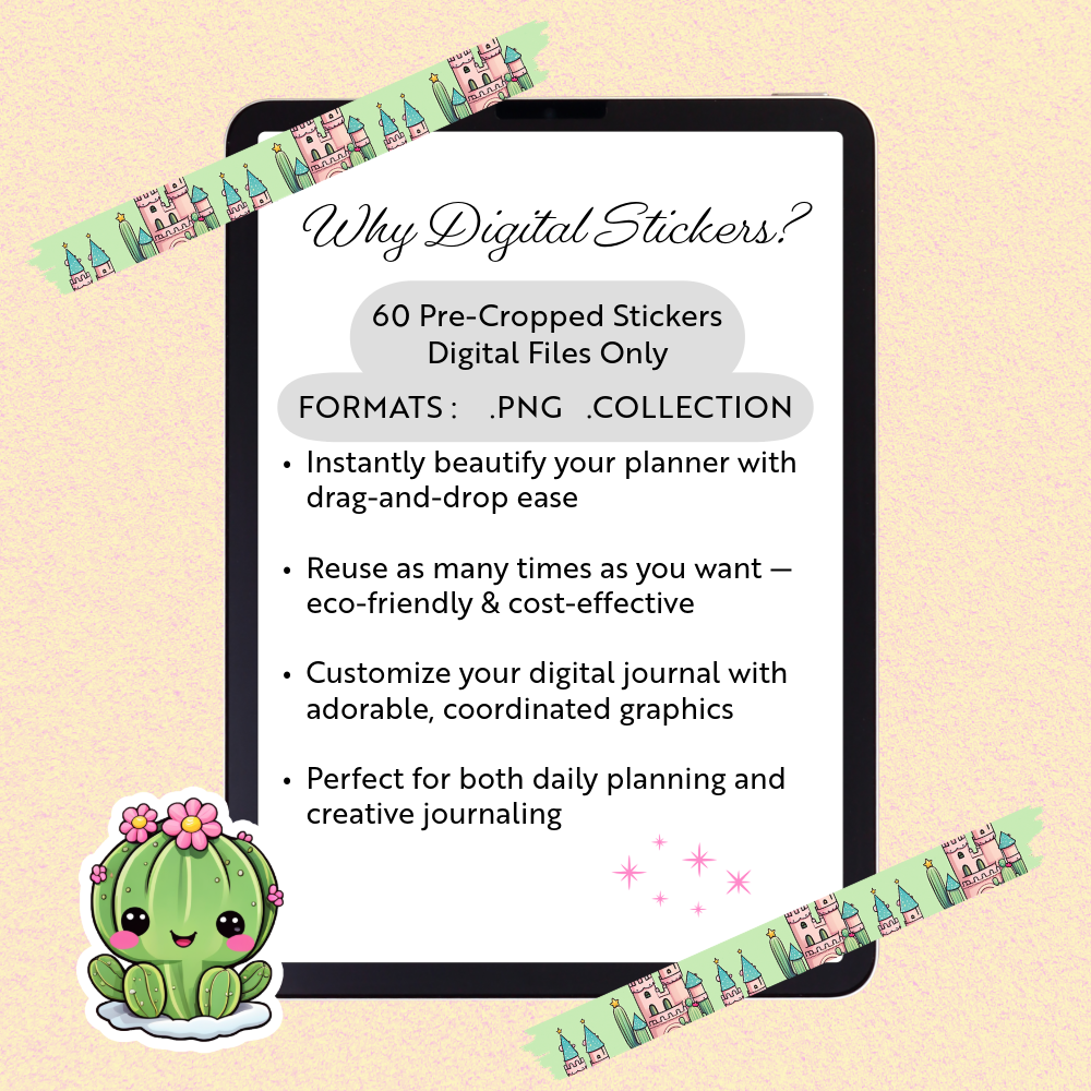Cute Cactie Digital Sticker Pack