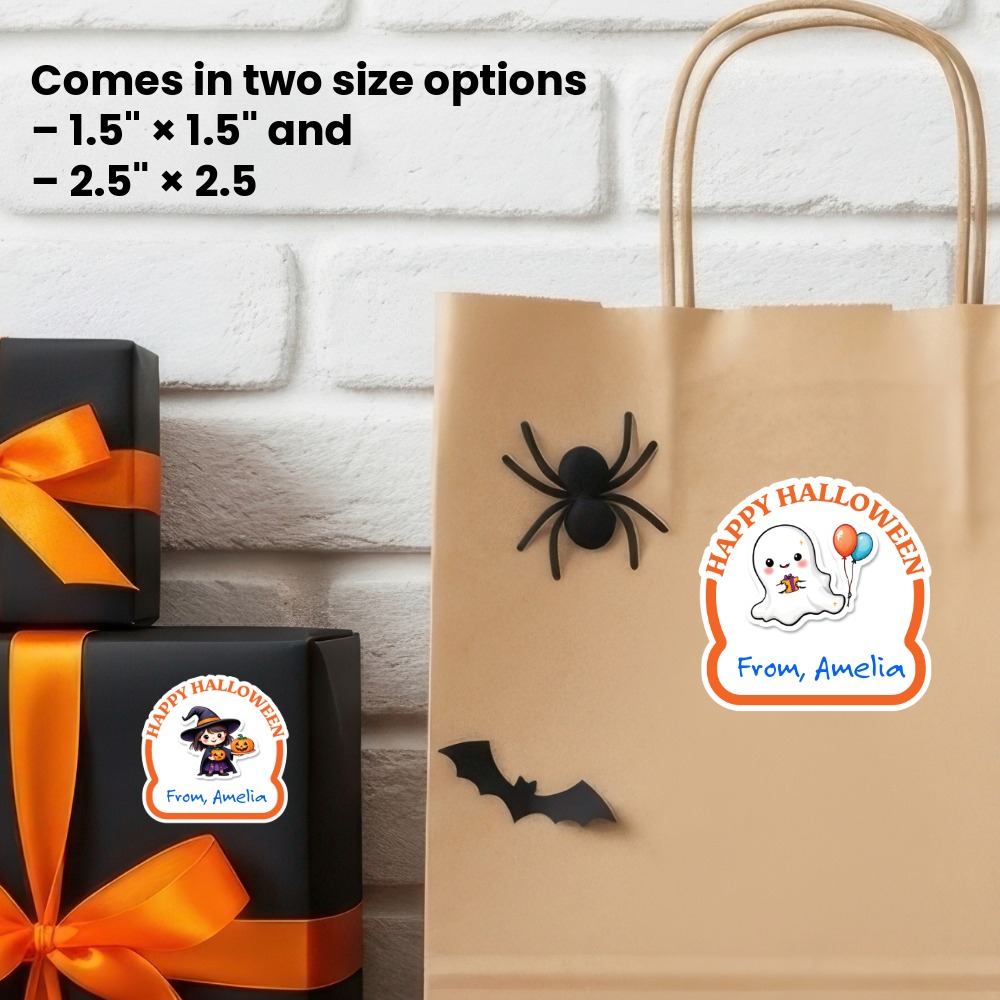 Halloween Gift Name Labels - PDF Download