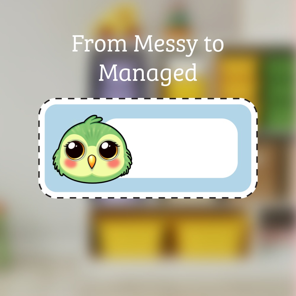 Parrot Name Labels for Kids - Printable & Easy to Use