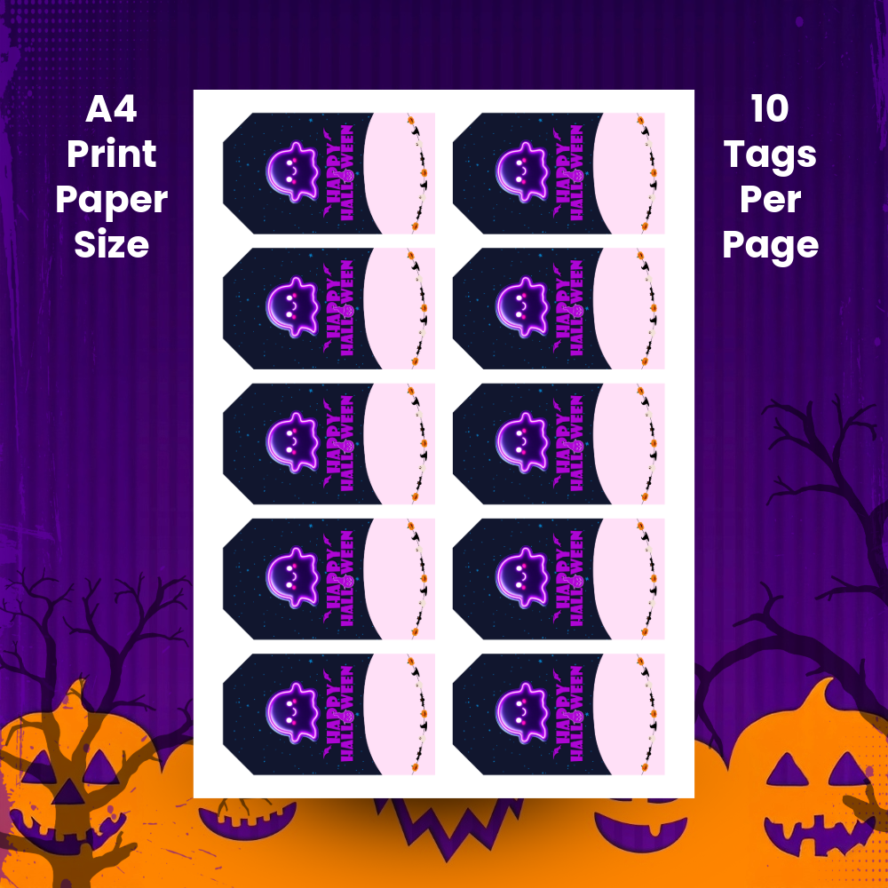 Halloween Gift Tags Printable - Digital Download