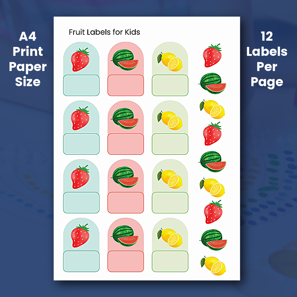 12 Name Labels – Large - Affordable - Digital Download