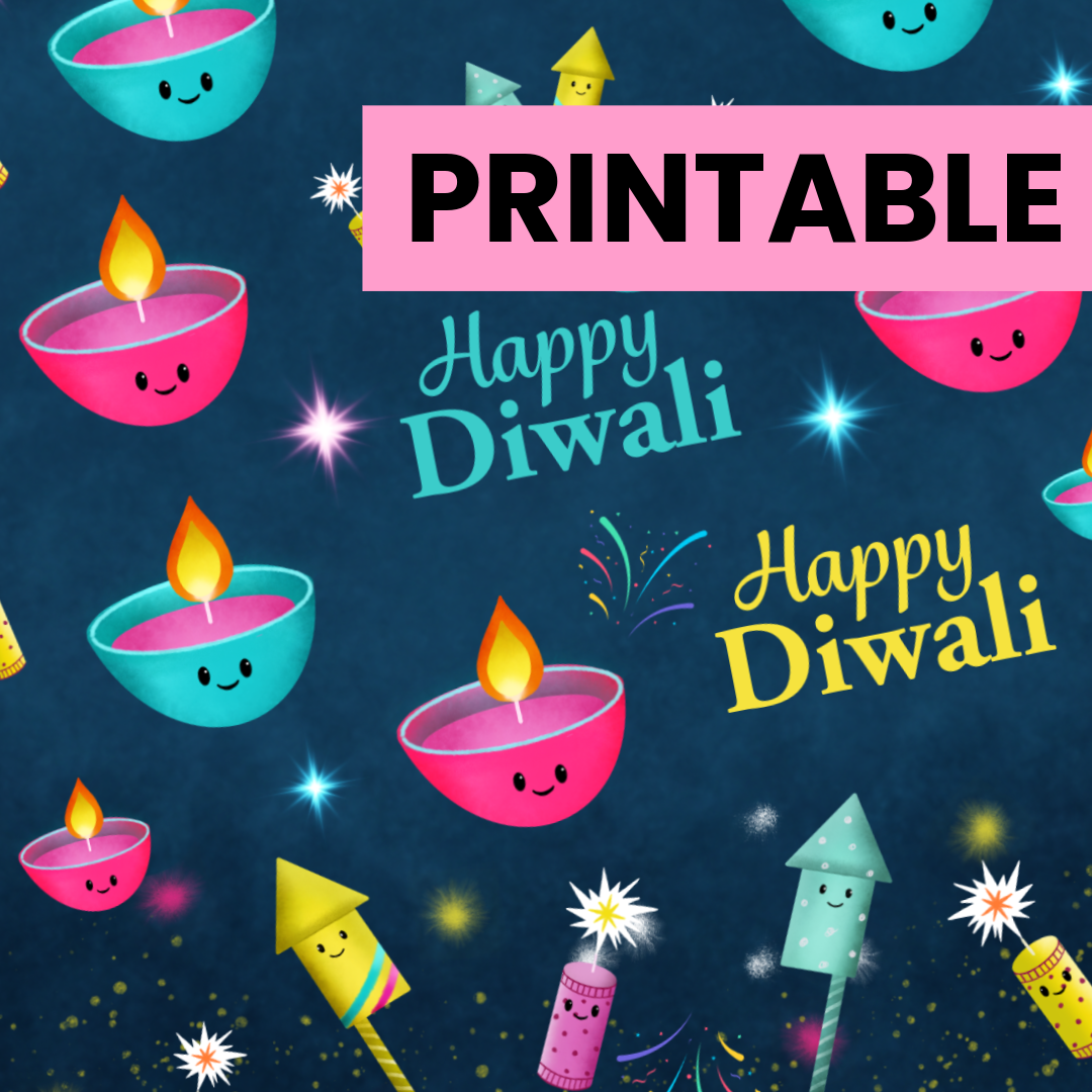 Diwali Sticker Sheet for kids - Instant Download