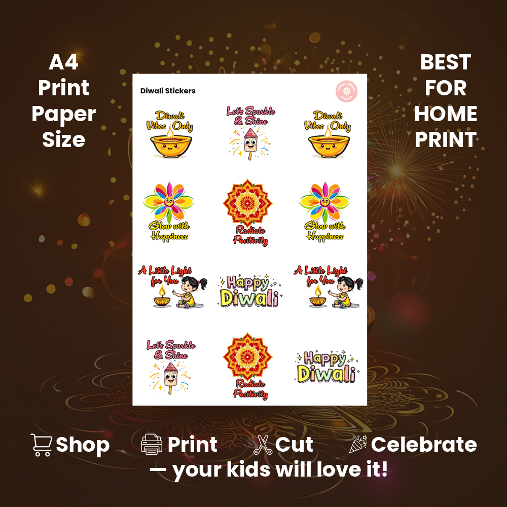 Diwali Stickers – Printable Festive Fun for Kids