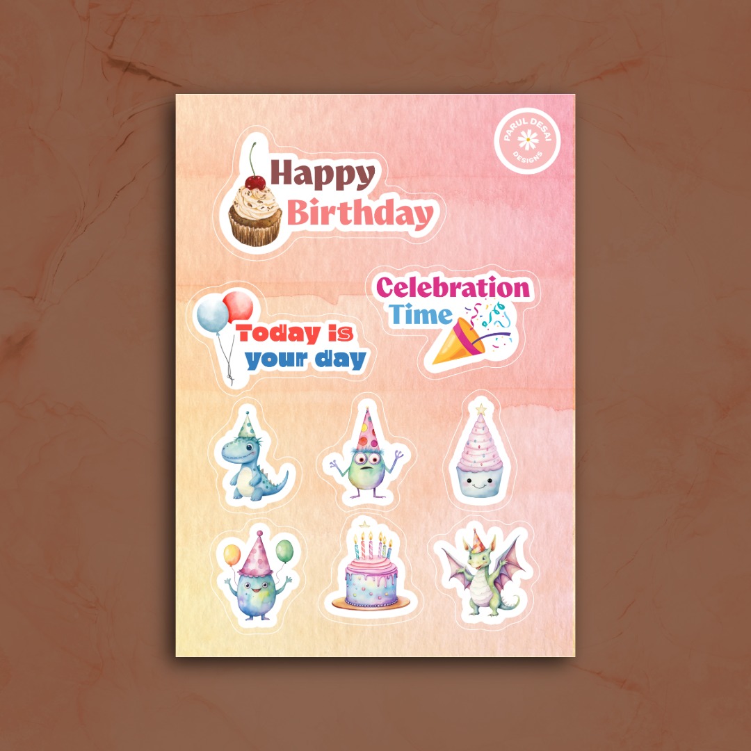 Dad Birthday Printable Sticker Sheets