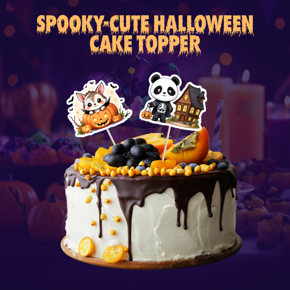 Spooky-Cute Halloween Cake Topper