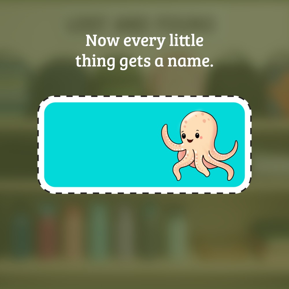 Octopus Name Labels – Printable Sticker Sheets for Kids
