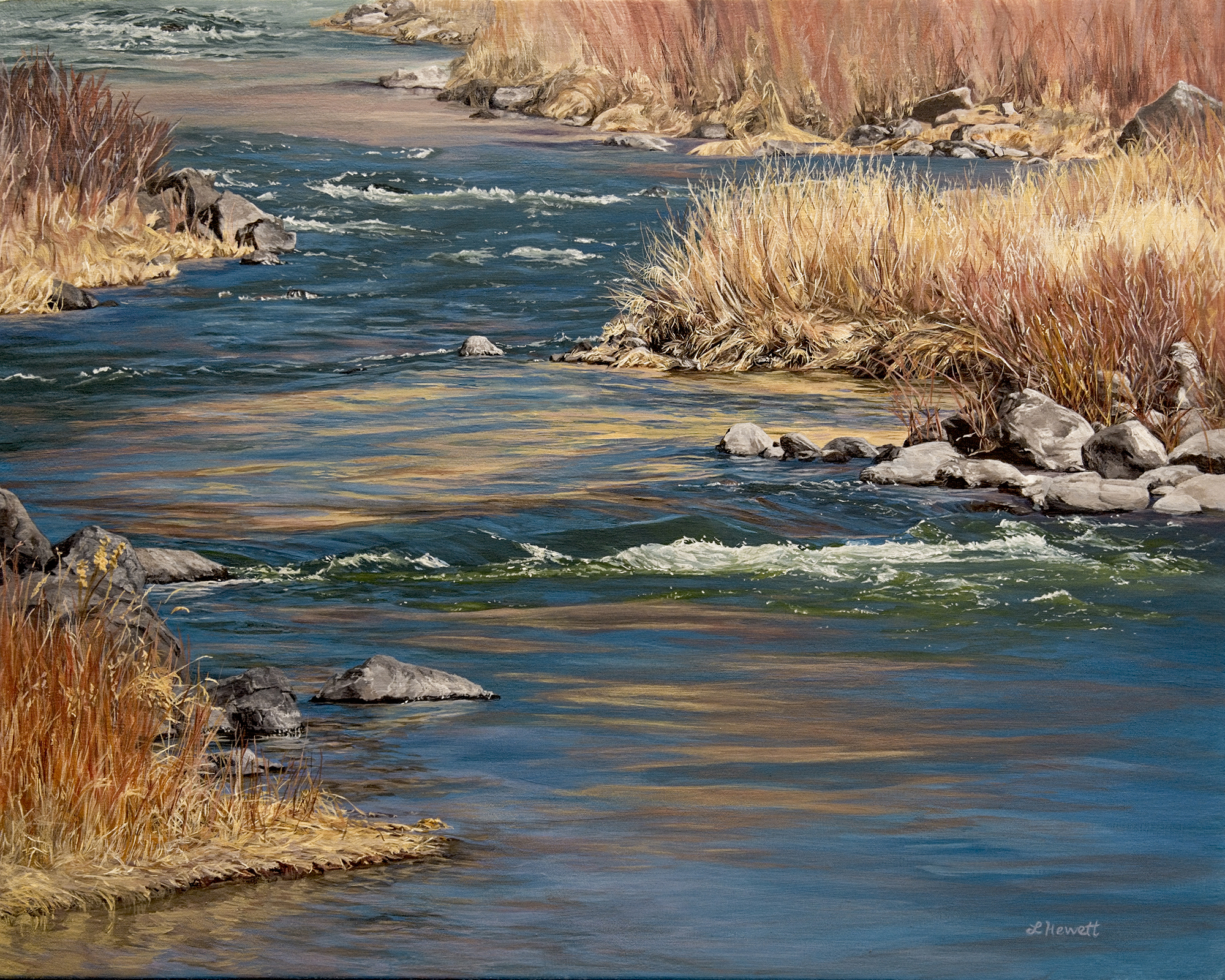 Fire River I Signed Limited Edition Giclée on Canvas