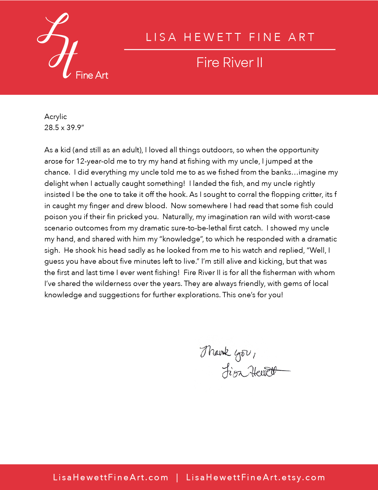 Fire River II Signed Limited Edition Giclée