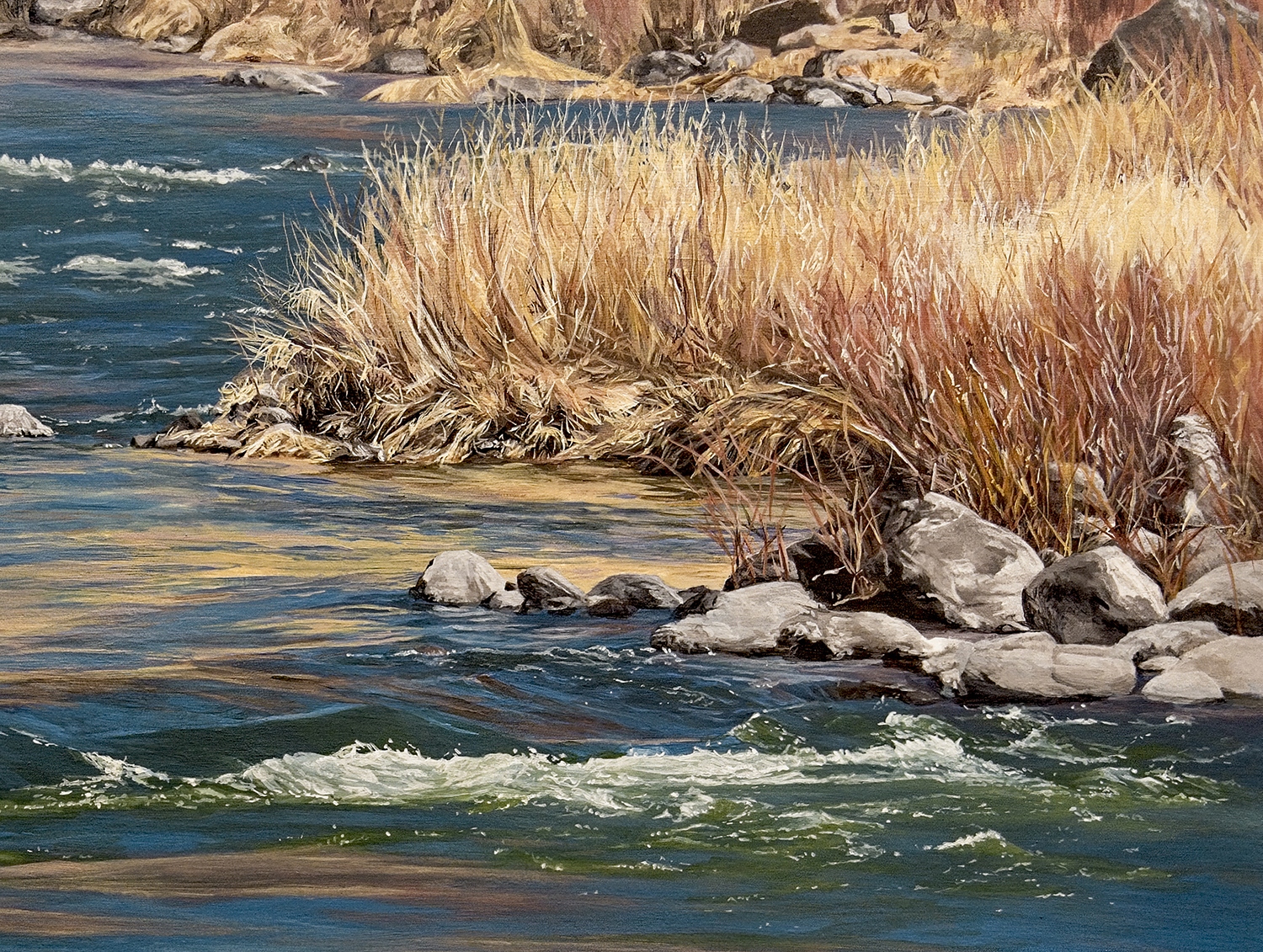 Fire River I Signed Limited Edition Giclée on Canvas