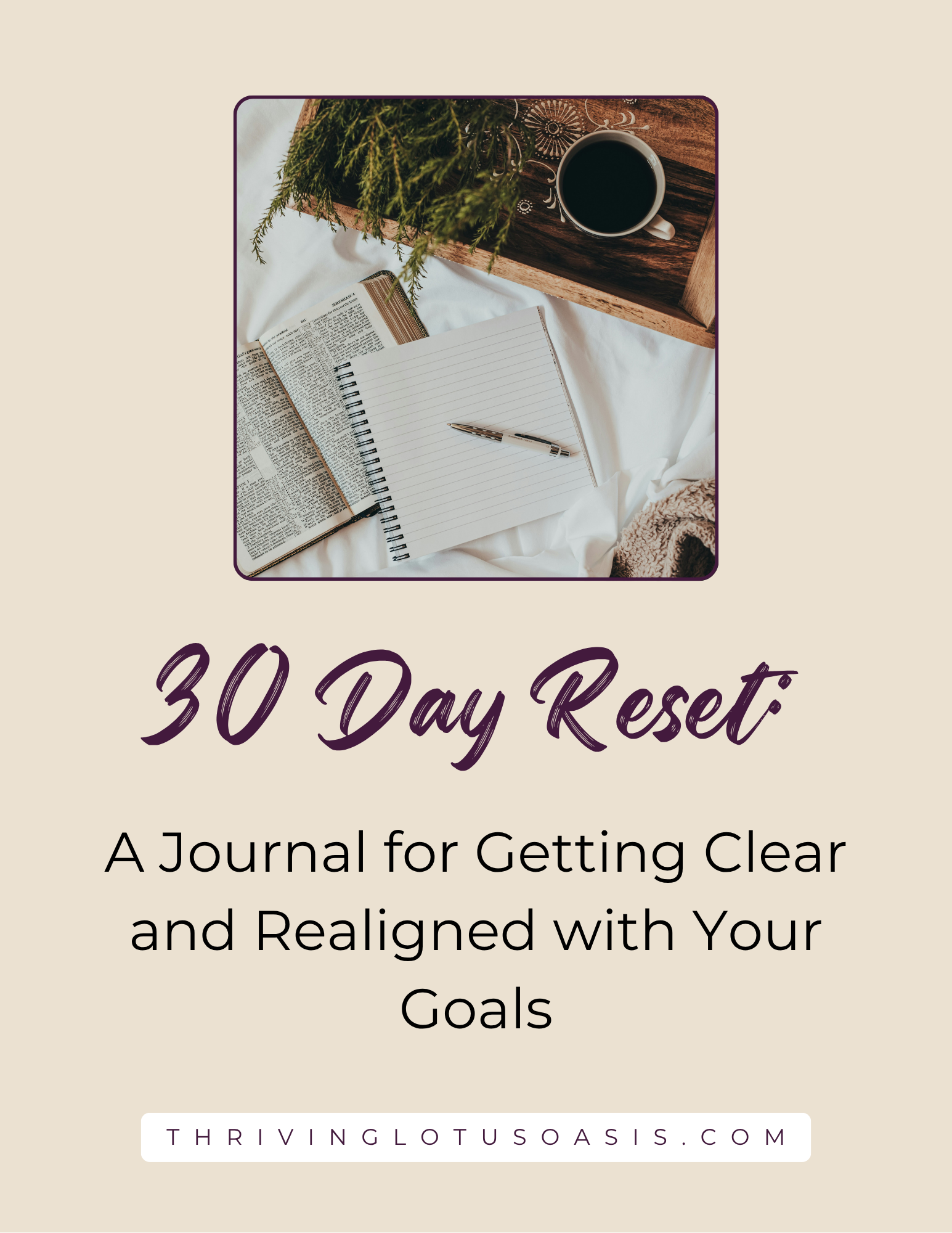 30 Day Reset: A Journal for Re-Centering, Gaining Clarity, and Realigning with Your Goals