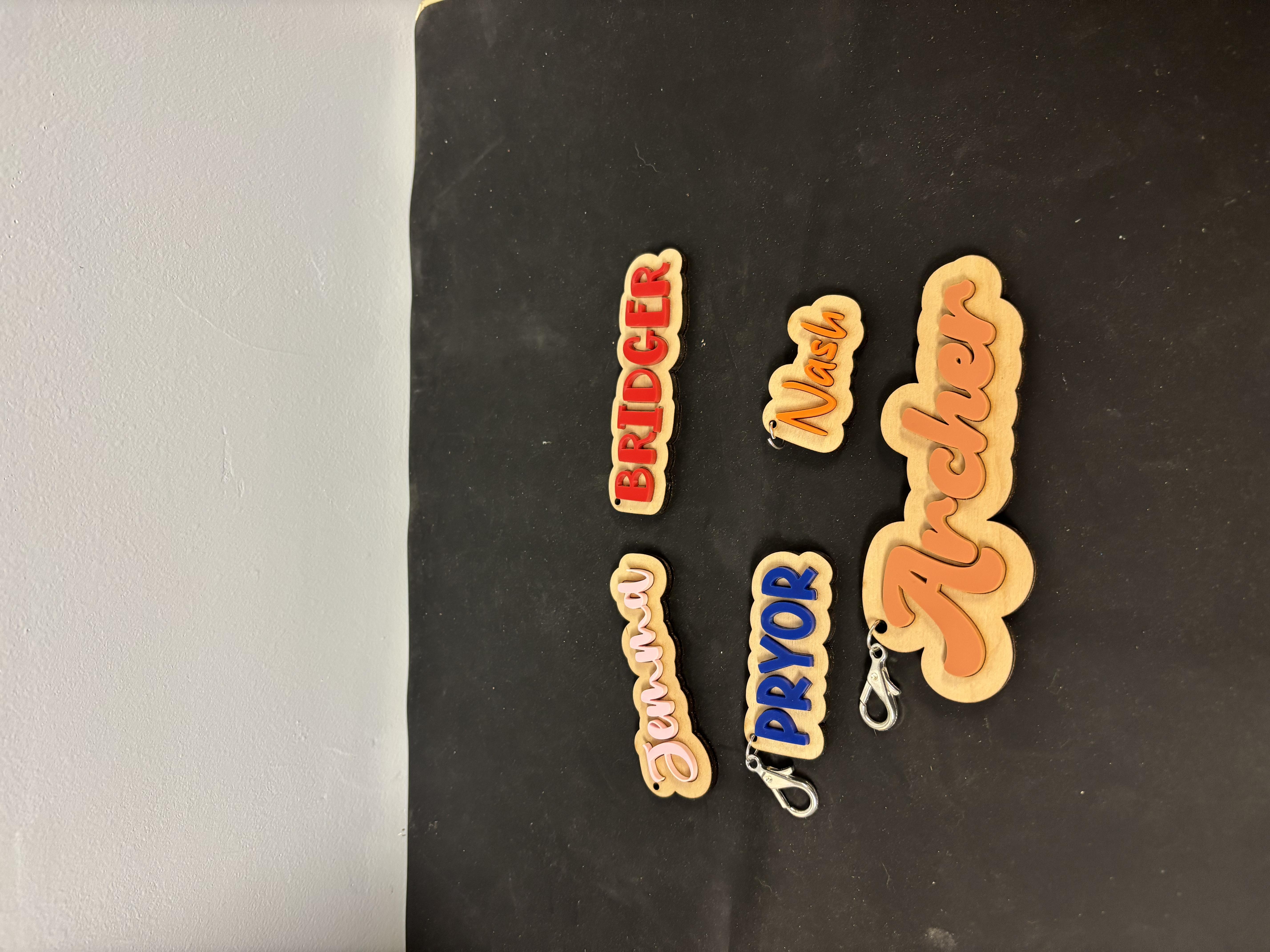 Custom Name Keychains