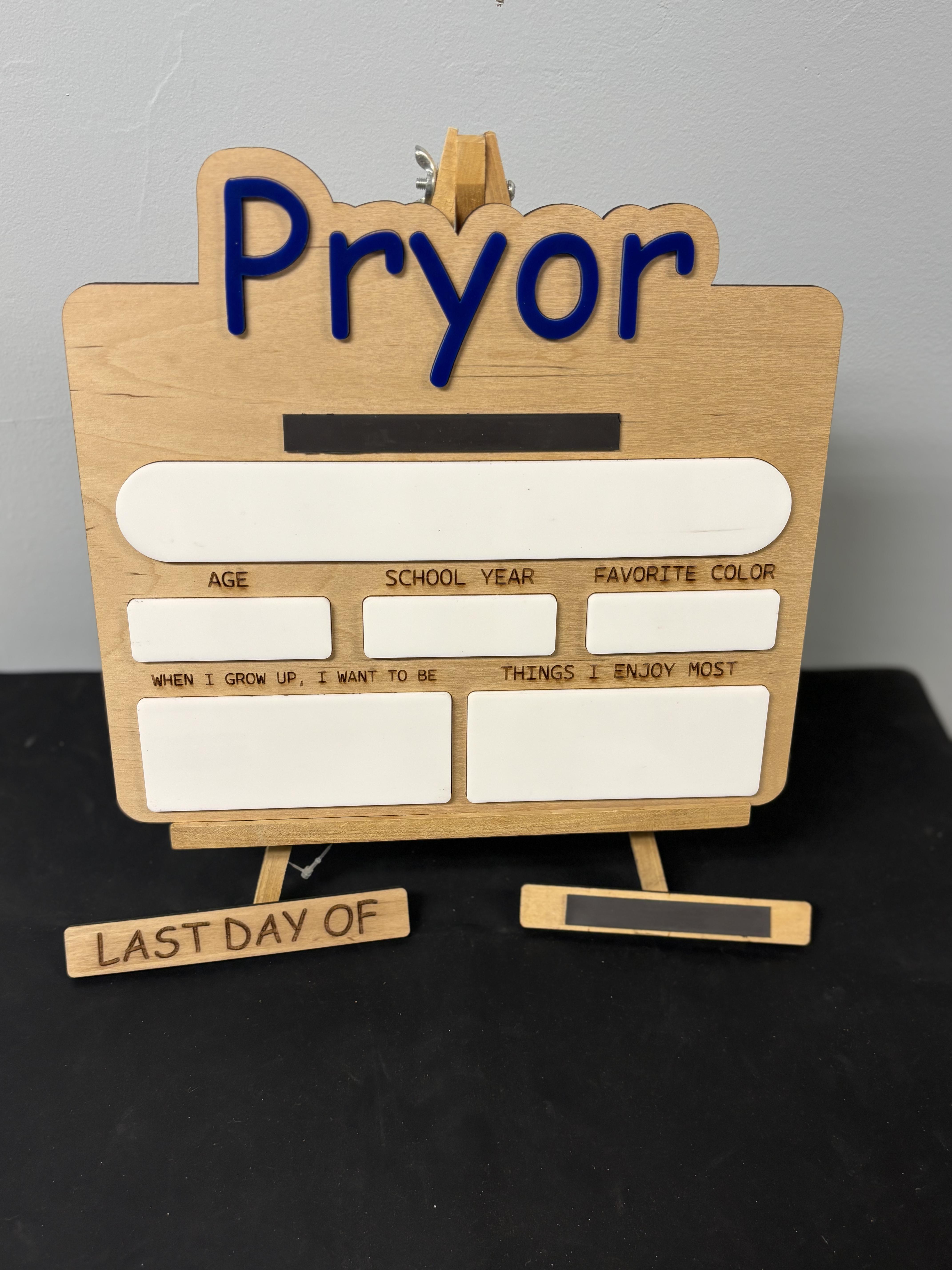 Custom Back to School Name Sign
