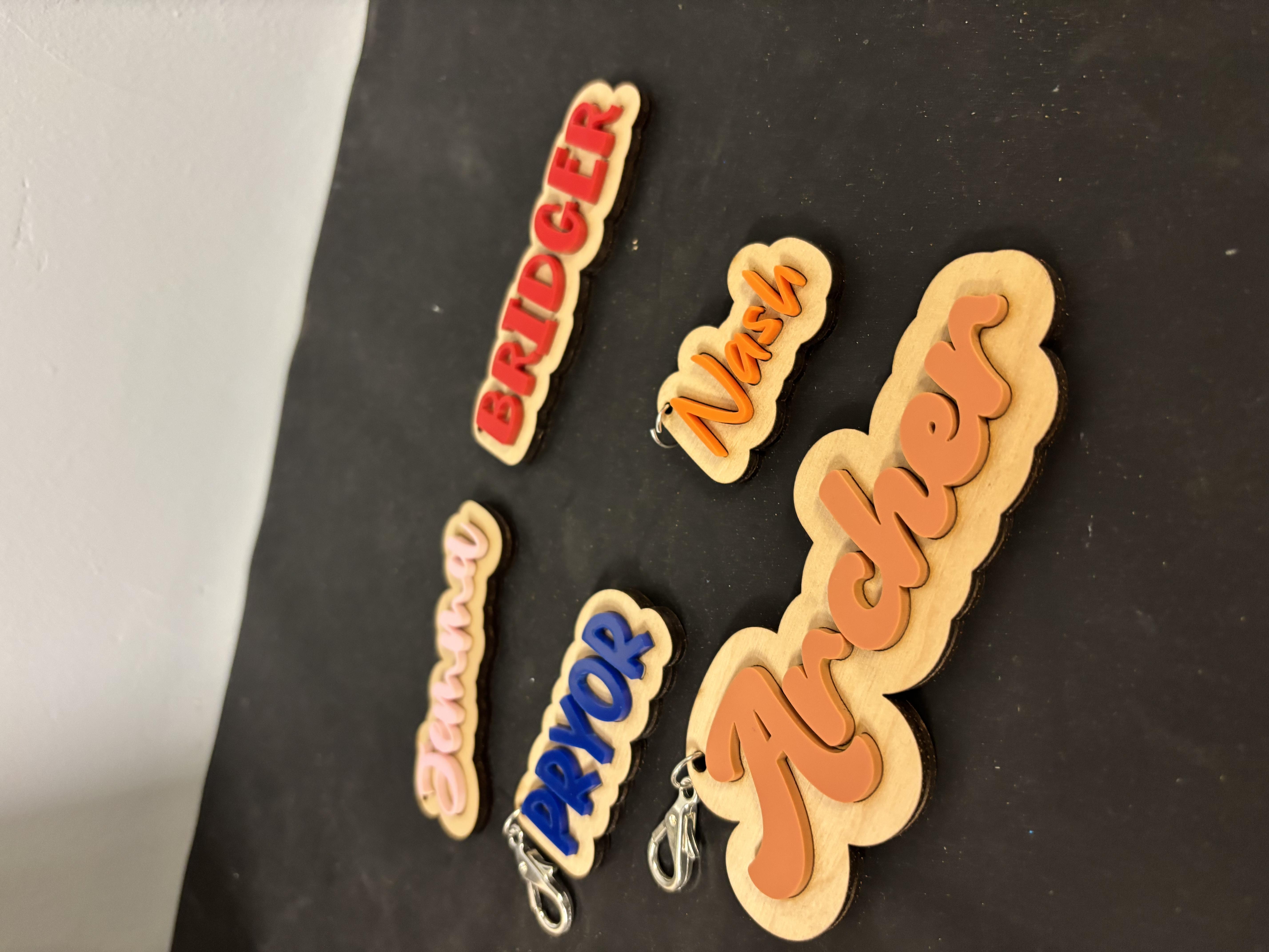 Custom Name Keychains