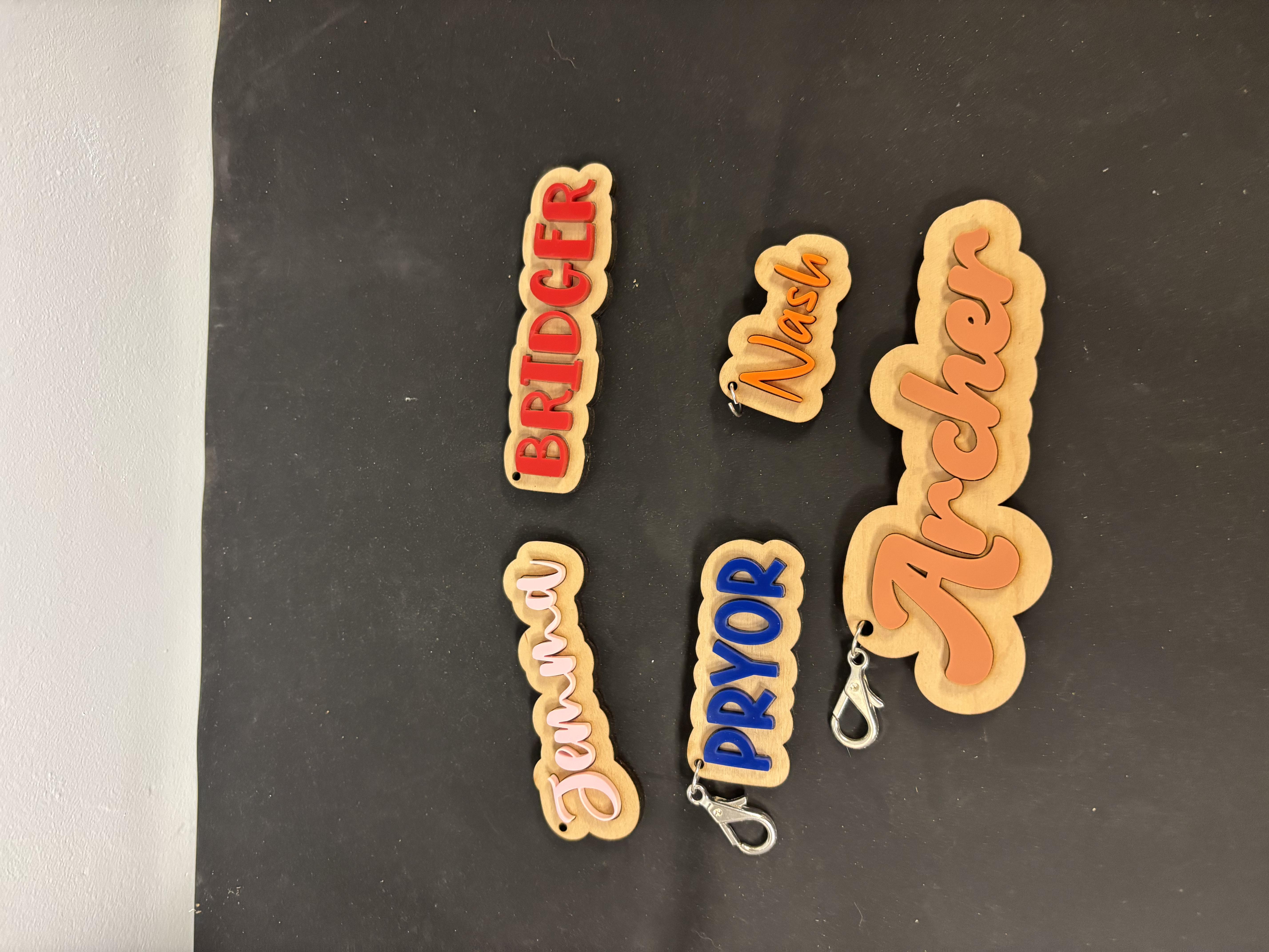 Custom Name Keychains