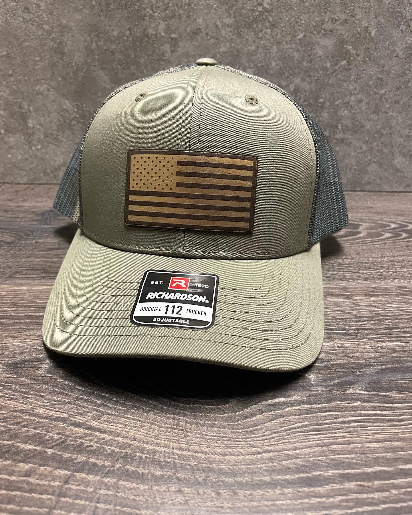 Flag Hat - Rustic patch with gold