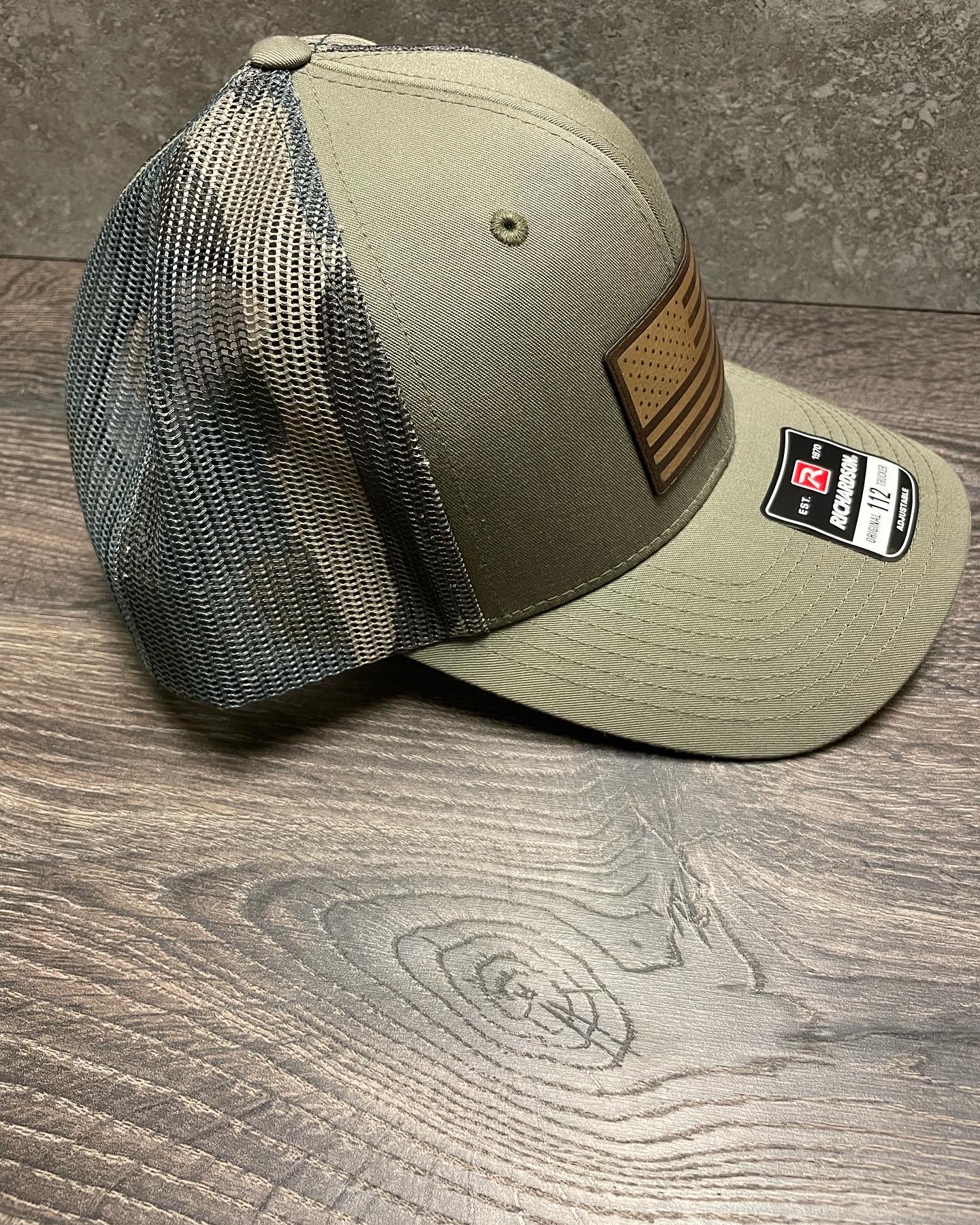 Flag Hat - Rustic patch with gold