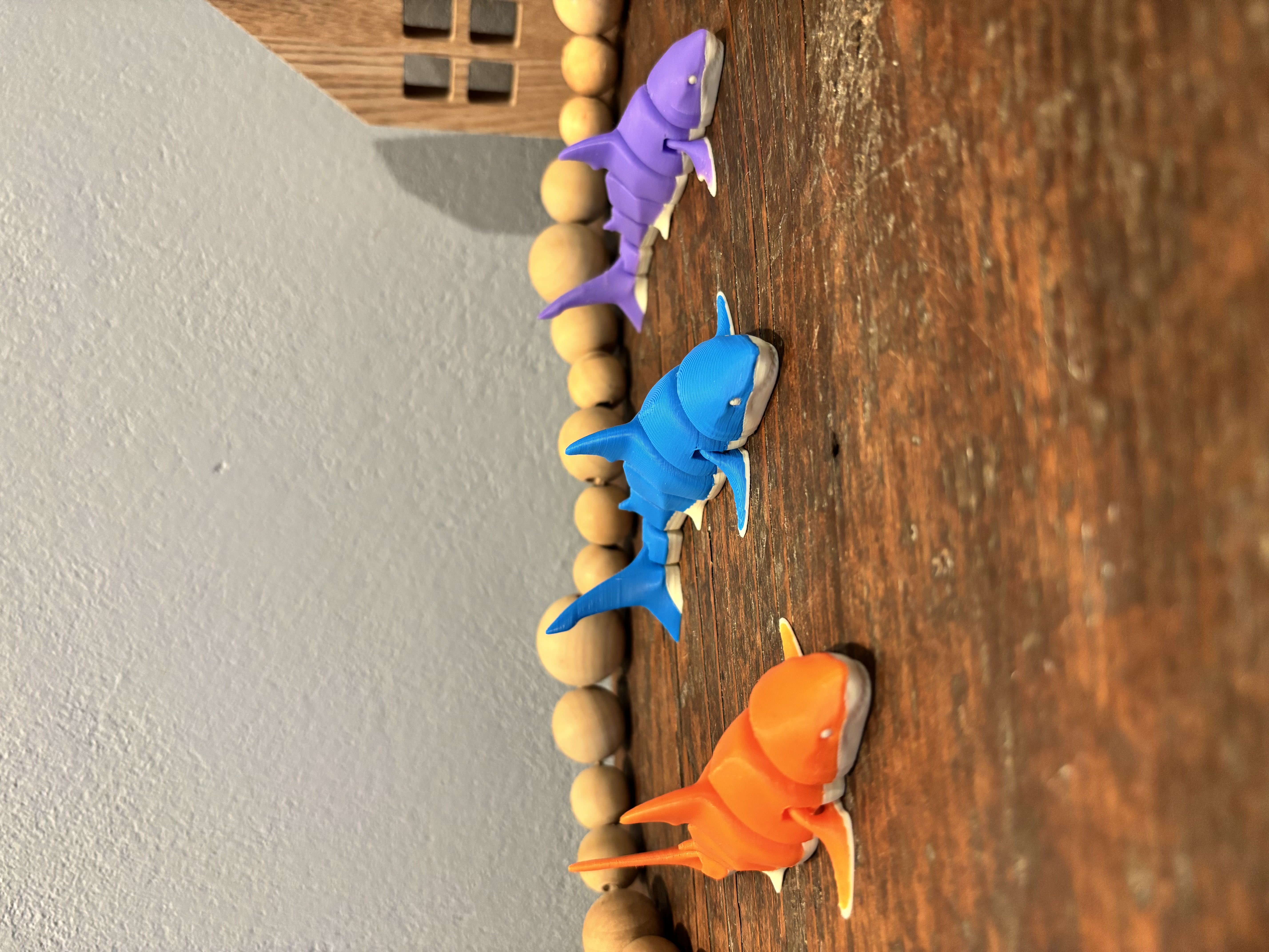 Colorful Shark Figurine