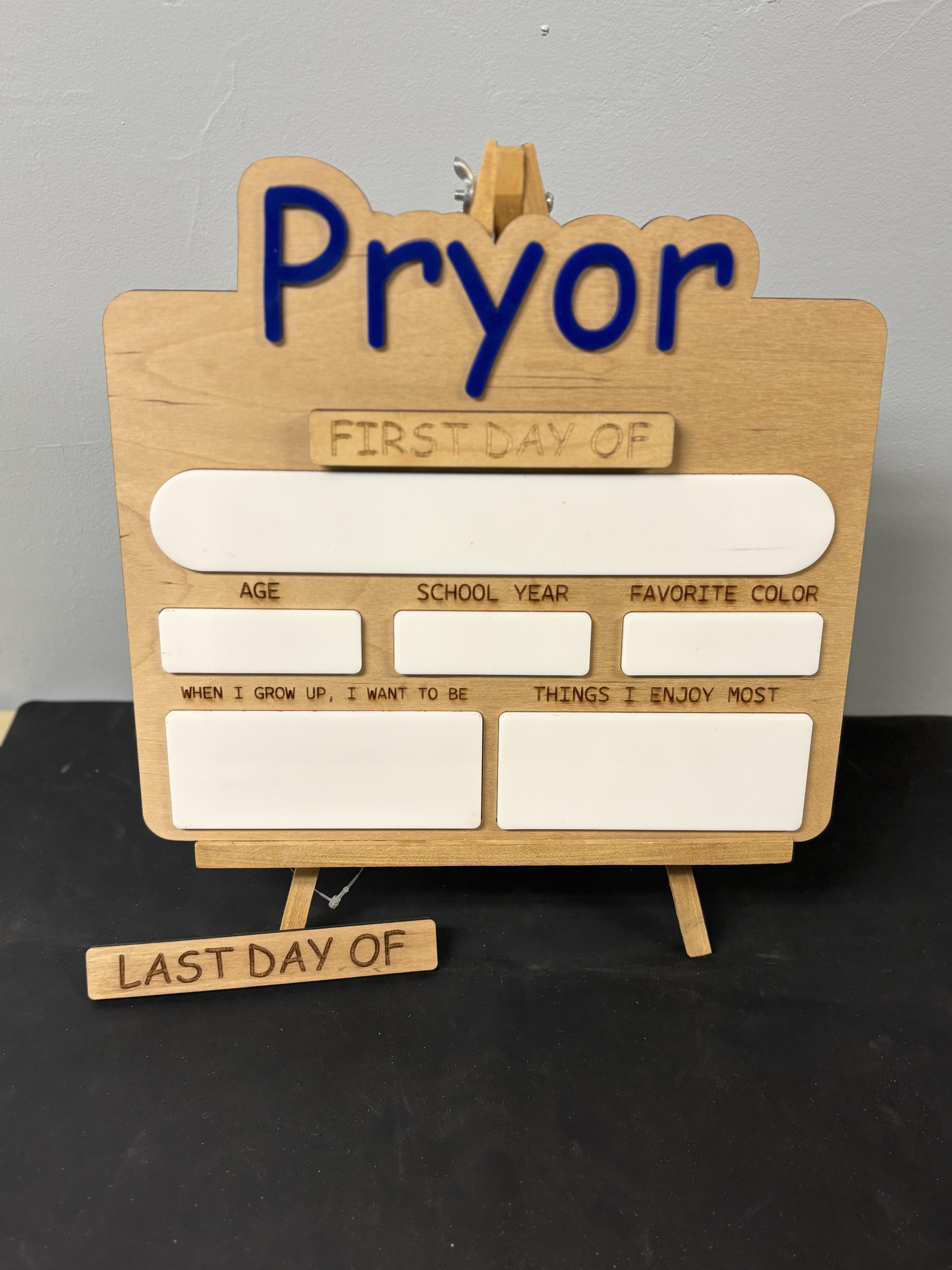 Custom Back to School Name Sign