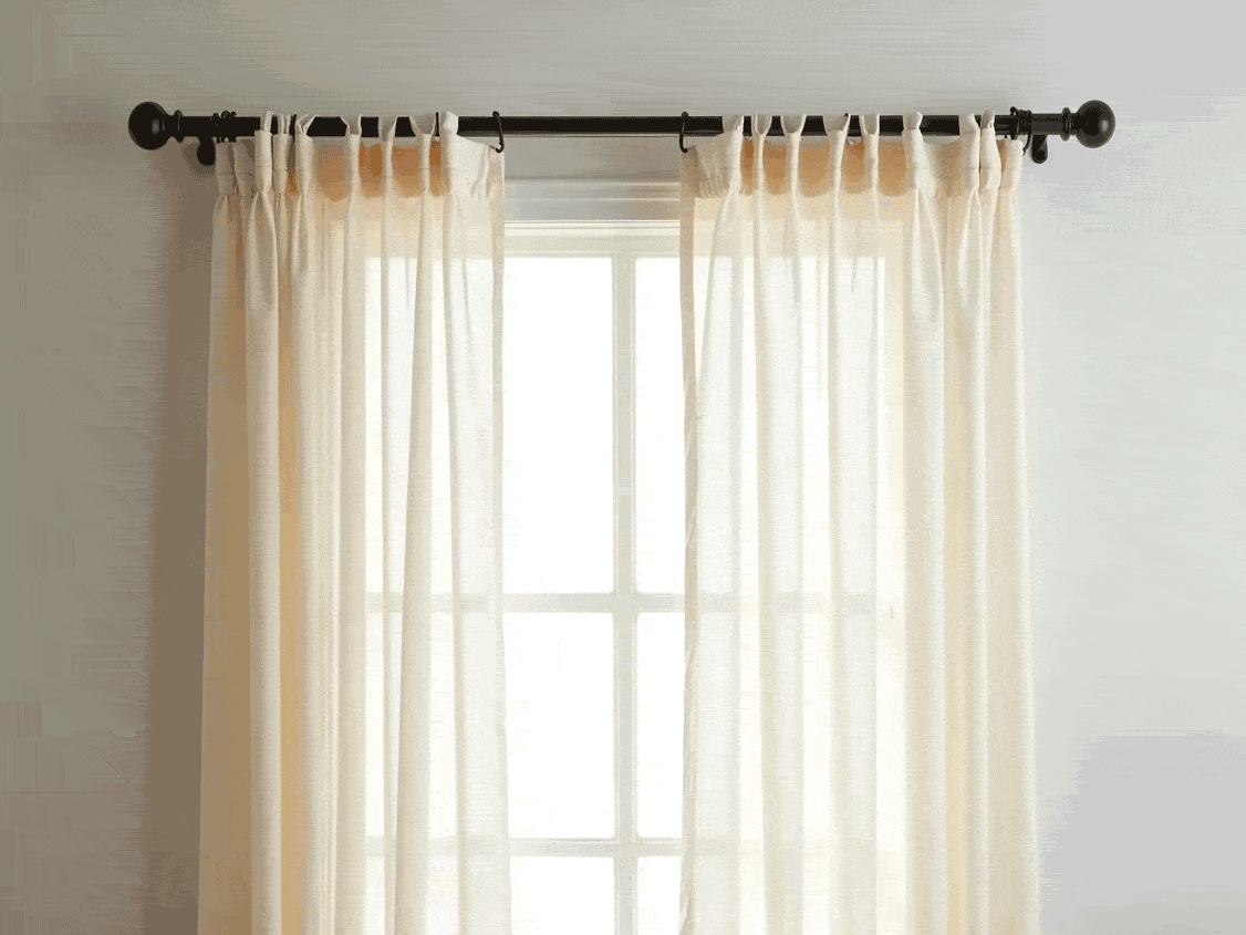 Cortina de Voile con Barral Negro. 