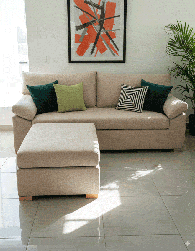 Sofá Italiano con camastro