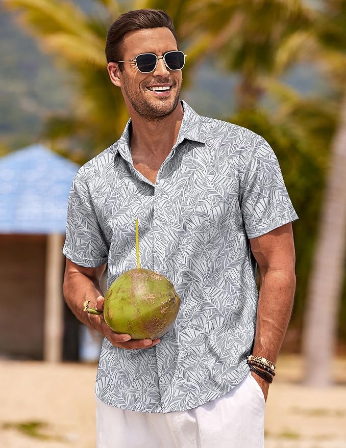 Men's Linen Shirts Short Sleeve Casual Shirts