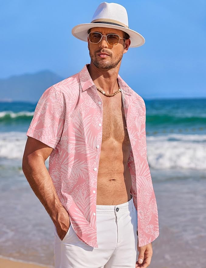 COOFANDY Men's Hawaiian Shirt
