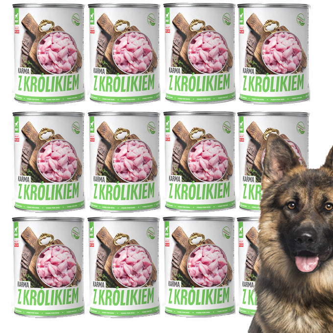 [Zestaw] TufTuf Mokra karma dla psa z królikiem 400g