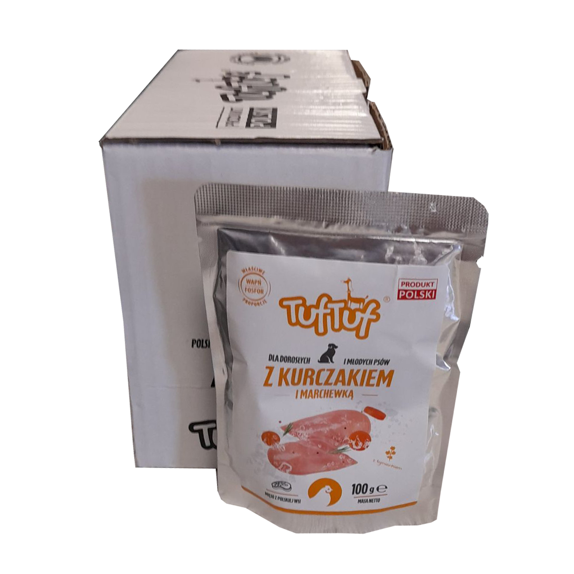[Zestaw] Tuf Tuf Saszetka kurczak z marchewką 100 g x 10 szt.